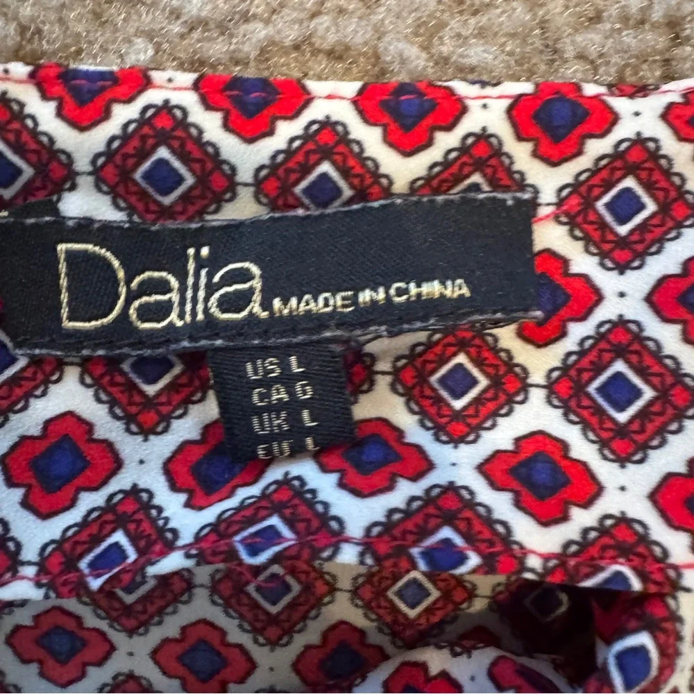 Dalia long sleeve patterned top